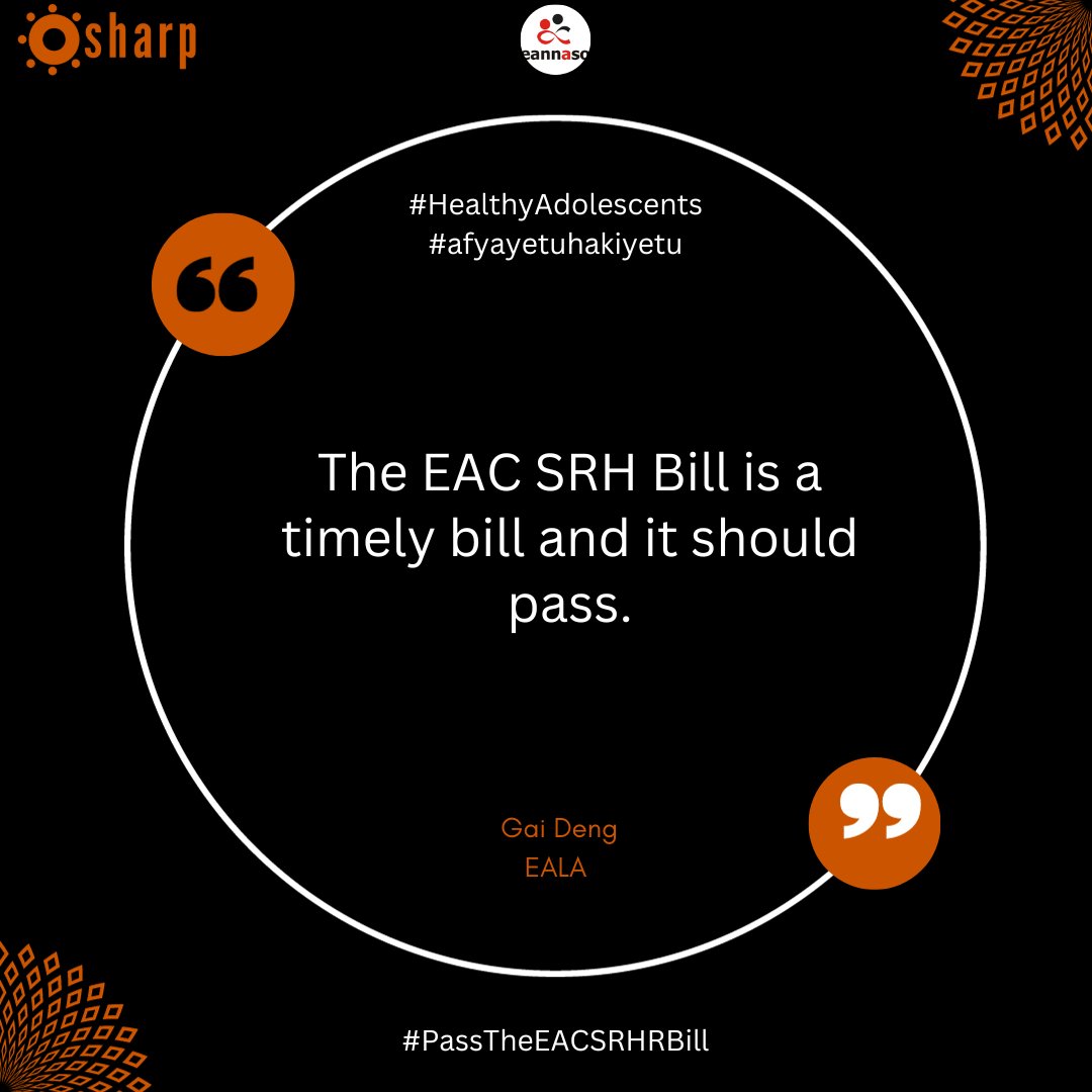 Have you read the #EACSRHBill? Please have a read and get to understand why we need this crucial bill to be passed.
#eannasoforhealth
#eannasoforcommunities
#PassTheEACSRHBill
#afyayetuhakiyetu