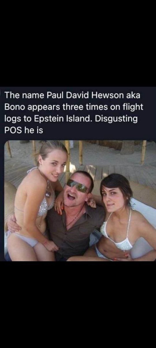 El cantante de U2, Bono, aparece en la lista de Jeffrey Epstein.