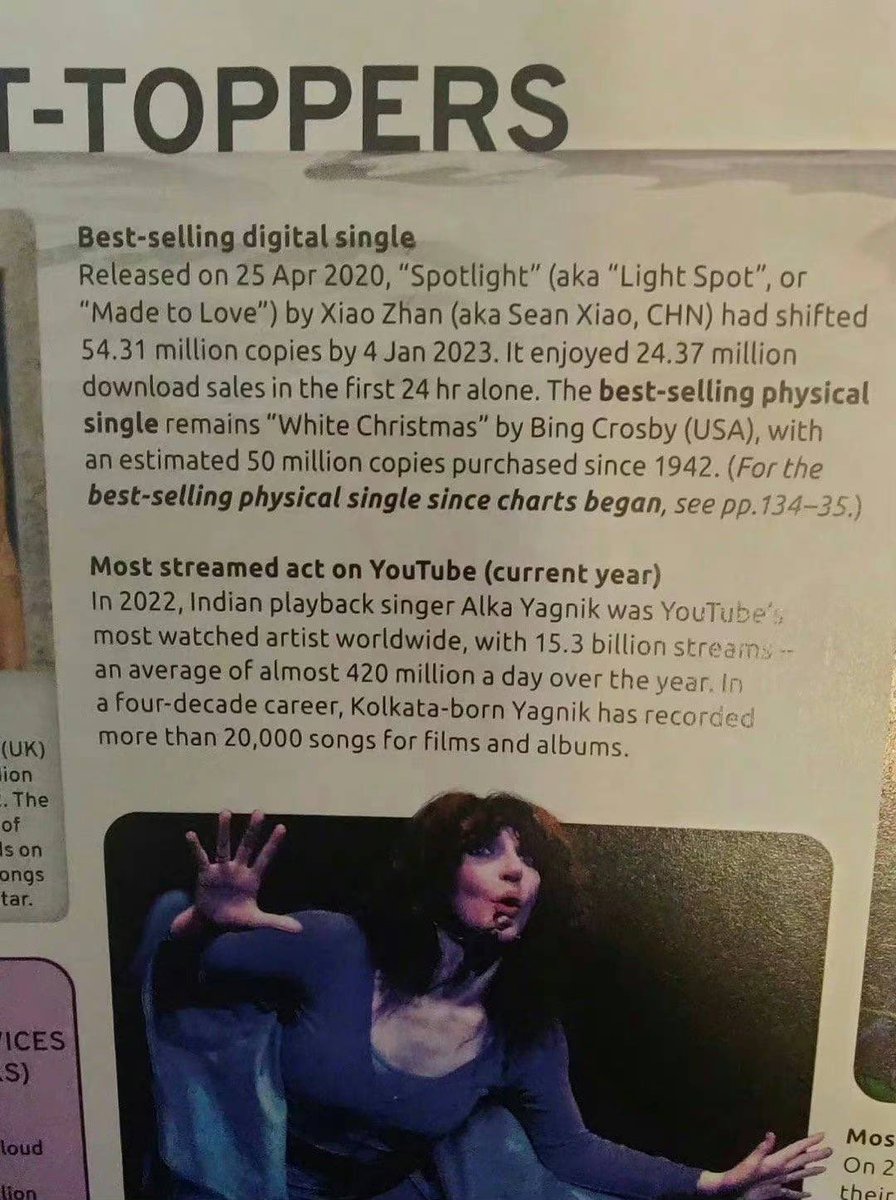 wxyzybxz's tweet photo. Xiao Zhan’s 《光点 Spotlight》entered the Book of Guinness World Records 2024 as the best selling digital single 🥳❤️ https://t.co/2fiiHe003Z