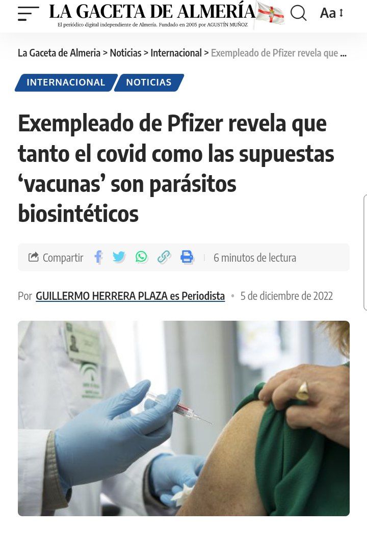Yaneth4626's tweet photo. El Dr. Franc Zalewski: ha analizado diversos viales de Pfizer de la vacuna covid-19 y ha encontrado un organismo parásito apodado “la cosa”. “Por eso se agrega grafeno dentro de las vacunas, que nutre el huevo” https://t.co/c5XxXdnyQy