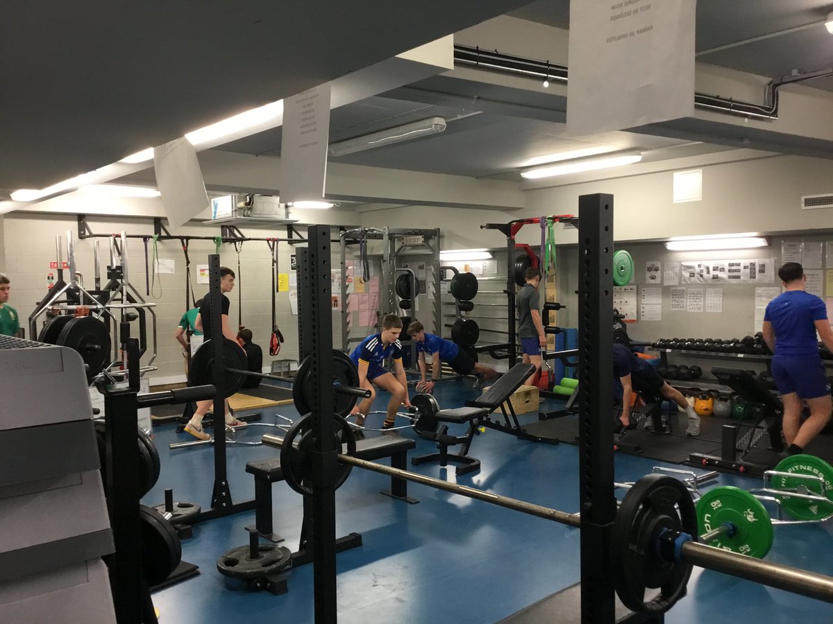 standrewsdublin's tweet photo. JCT back in the gym and on the pitch today. Cup preparation. #saintstrength https://t.co/76y9dwwM3t