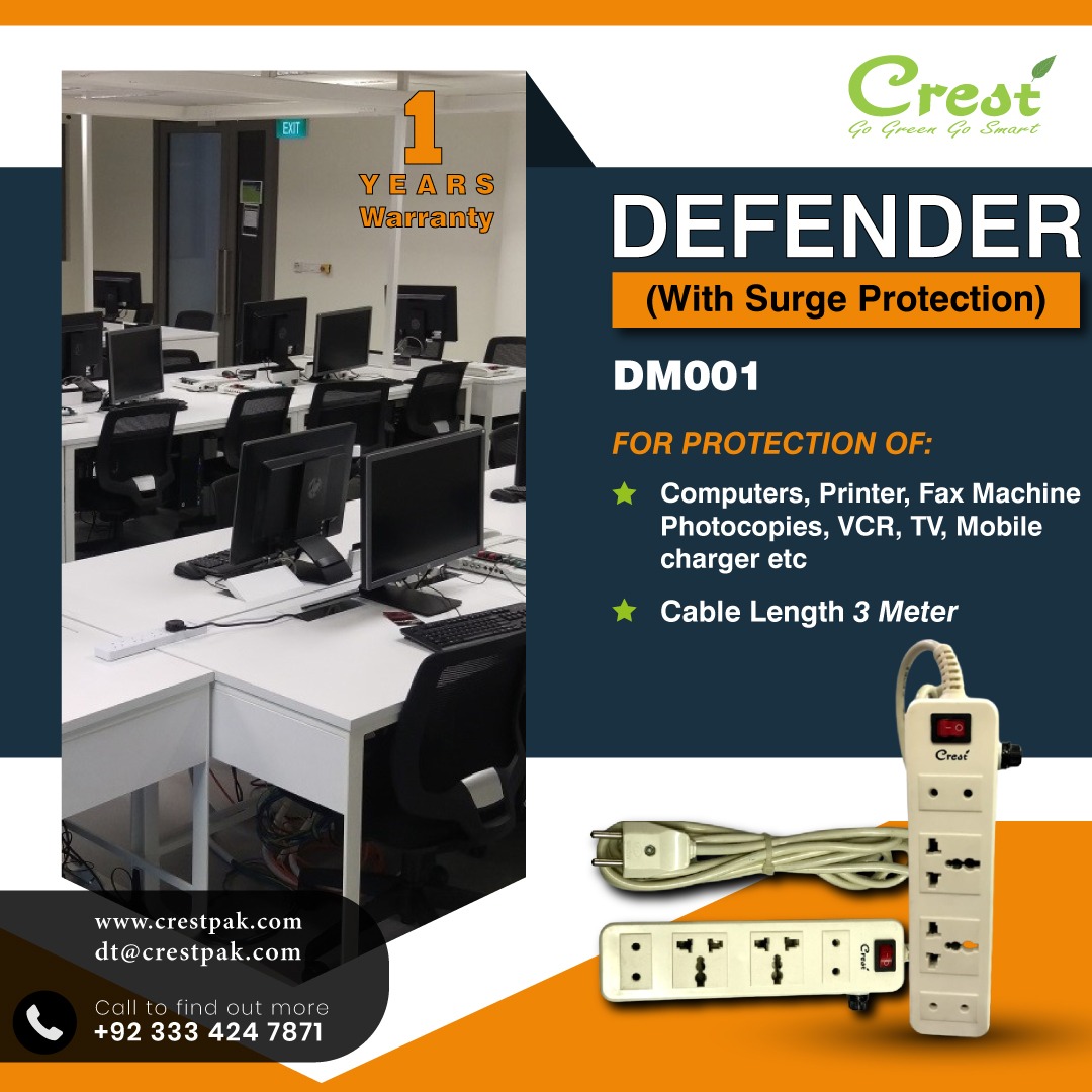 pak_crest's tweet image. Defender with Surge Protection 

Visit our website for more information:crestpak.com/crest-defender/

Contact Us: + 92 333 4247871
Email:info@crestpak.com

#crestled #crestpak 
#Defender #Surgeprotectionsolution
#Crestdefender #ExtanshionLead
#ElectricalExtensionBoard #PowerExtentions