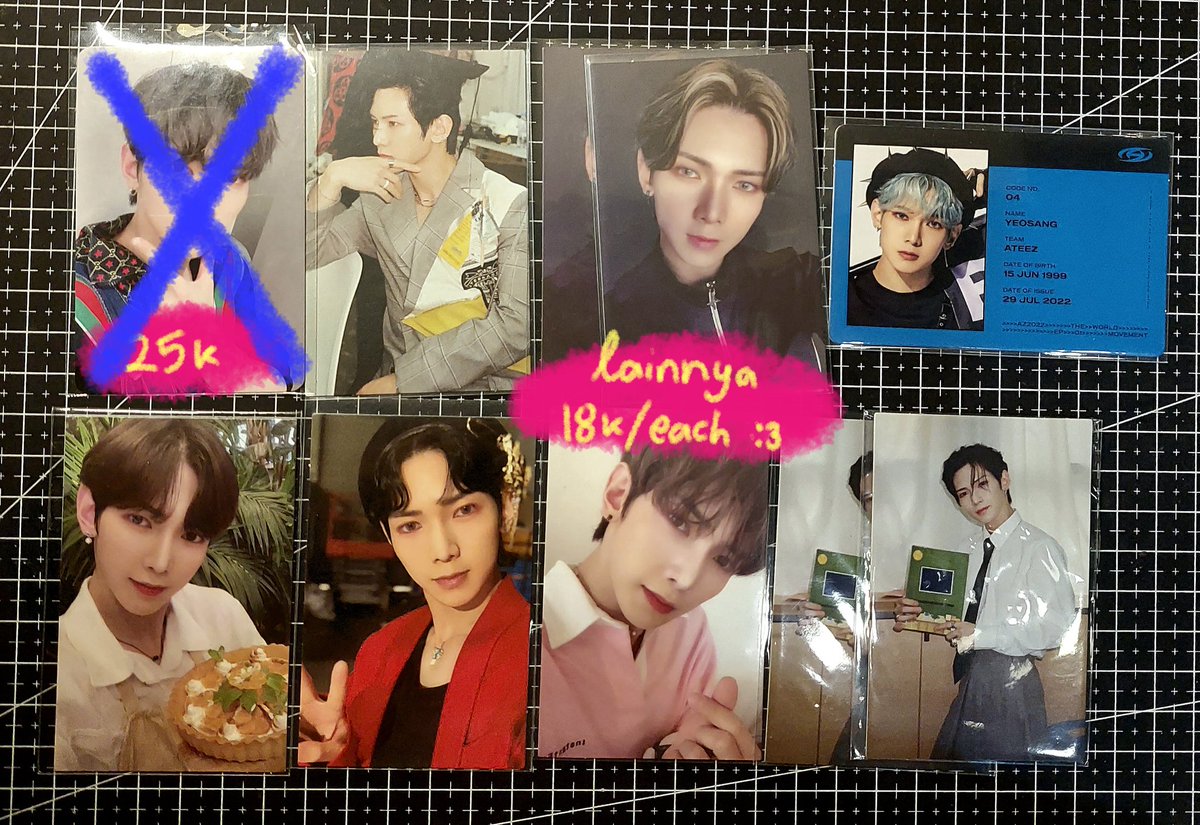 skiesbIoom's tweet photo. update!

 ⍤⃝   ⌗ bg boygroup ateez yunho yeosang jongho seonghwa photocard pc poca cards card album https://t.co/CQb1P4HJdd