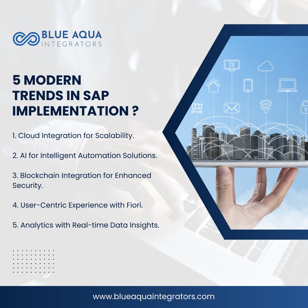 the_blueaqua's tweet image. 5 Modern Trends In SAP Implementation ?

#CloudScalability
#AIAutomationSAP
#BlockchainSecurity
#FioriUX
#RealTimeAnalyticsSAP
#SAPCloudTrends
#AIIntegration
#SecureBlockchainSAP
#UserExperienceTrends
#DataInsightsSAP
#ScalableSAP
#IntelligentAutomation
#BlockchainInnovation