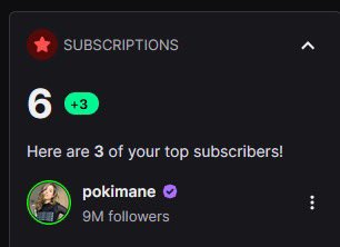 I’d like to thank <a href="/pokimanelol/">pokimane</a> for subscribing and showing the people criticizing the price of her cookies what a really rich person does!