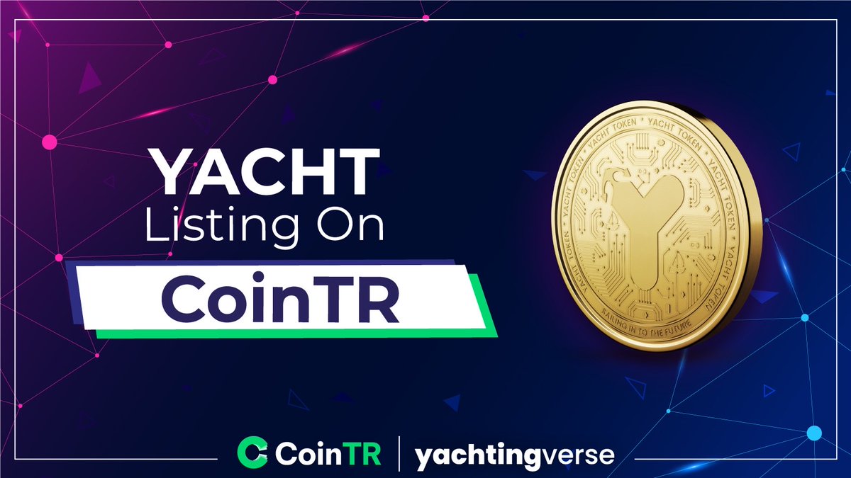 📣📣New land to anchor in YachtingVerse has been sighted!⛴️⚓️

$YACHT will be listed on @CoinTRpro !

Stay tuned for more information🫶🏻