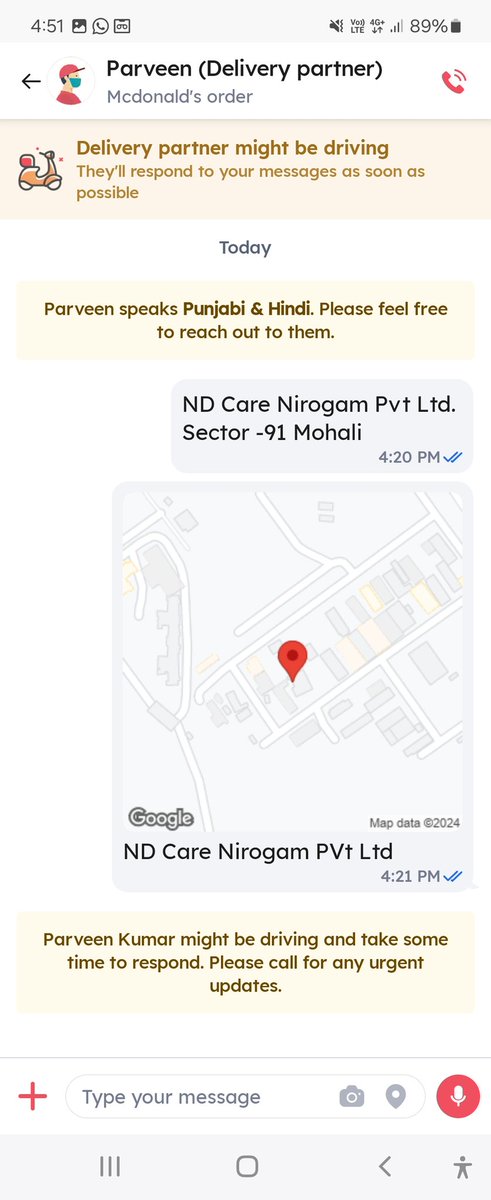 harleen009's tweet photo. @zomato I'm harassed by your and app and services. Waiting for order from past 1 hour or so. The delivery guy came outside my office and said Mcdonalds kaha hai meine order pick krna hai abhi. Such a bad experience. https://t.co/vr56awETpi
