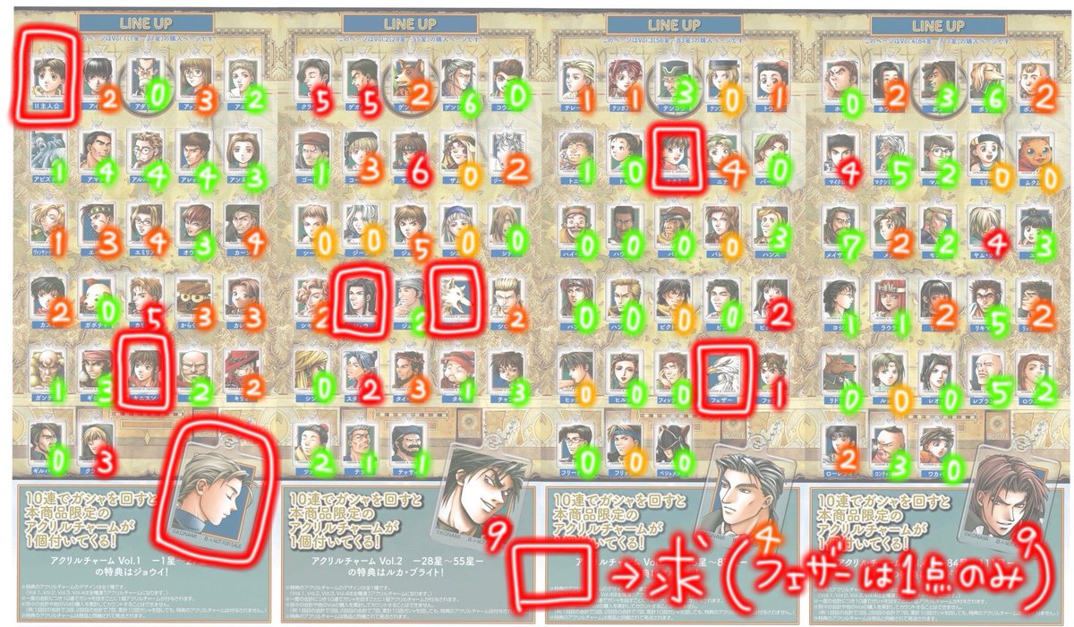 tyo_romi_w's tweet photo. オンライン版アクリルチャームを求譲全レイヤー表示したらこんな感じです。参考にどうぞ😊 https://t.co/u7RrsbYiLm