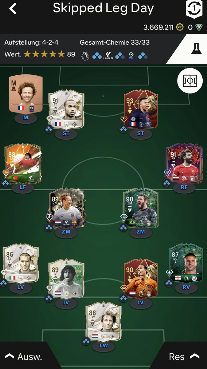 SwepixTv's tweet photo. So crafte ich derzeit in #EAFC 

Gestern haben wir ja wieder die 80+ Picks bekommem📥

Step 1: Tages Upgrades (Bronze, Silber, Gold) abholen✅

Step 2: Aufgaben erledigen (3 tägliche Spiele, Seasonpass etc) ✅

Step 3: Packs öffnen und alles was für LIGEN SBC passt, dort rein! ✅

Rest dann in 80+ Picks✅

-> dann weiter mit den Ligen SBC grind und alles was dort nicht benötigt wird und unter 81 ist, geht in Picks!

82/83/84 in die TOTW Upgrades oder 85x2, darüber dann in meine Wunsch SBC wie eben Alisson ✅

Hier gehts heute ab 15:45 weiter: https://t.co/MY1Vqsb9mN

Bin am überlegen ob ich noch Eusebio anfangen soll 🤔
