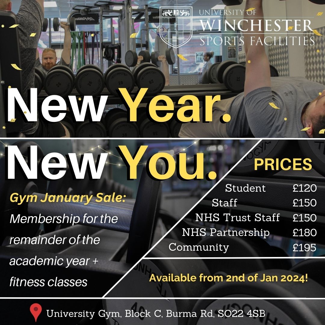 Happy New year!!

To make your new years fitness goals a little easier, we are offering the remainder of the academic year at a discounted rate!

The offer is available now. To take advantage of this deal, just pop in and speak to one of our friendly members of staff.