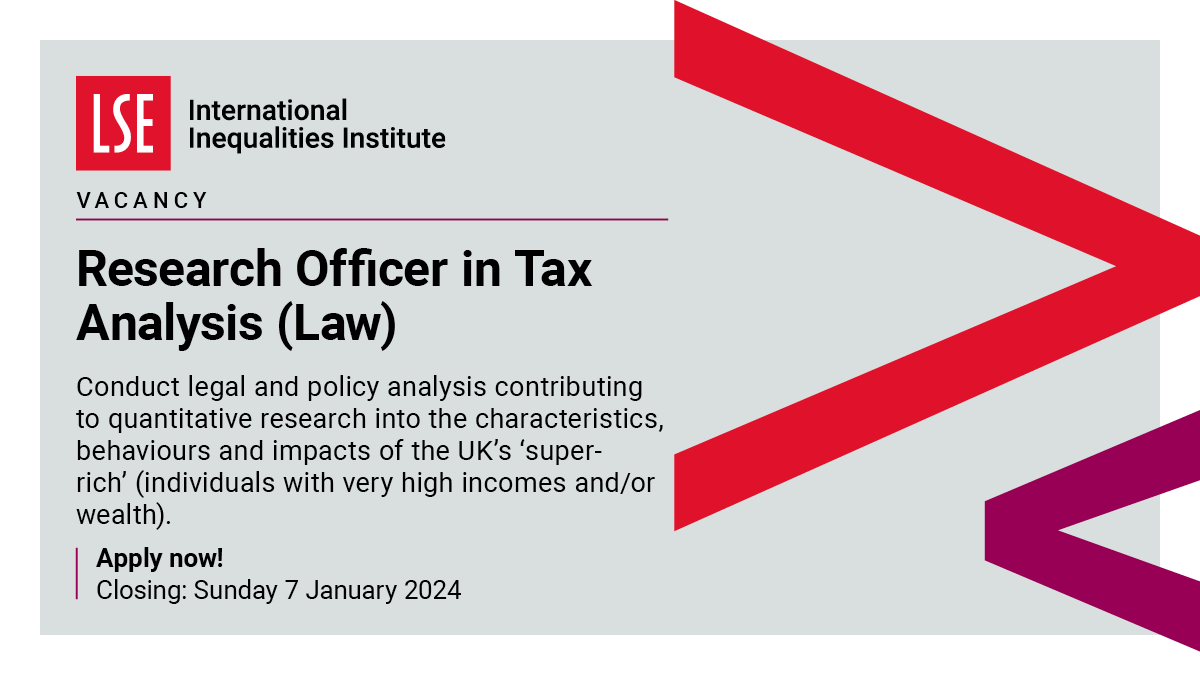 🚀 Another exciting opportunity at the III! Join our brilliant team as a Tax Analysis Research Officer (Law)! Immerse yourself in pioneering research alongside @arunadvaniecon and @Summers_AD. Submit your application today👇 🔗 ow.ly/RuxX50QmZgJ