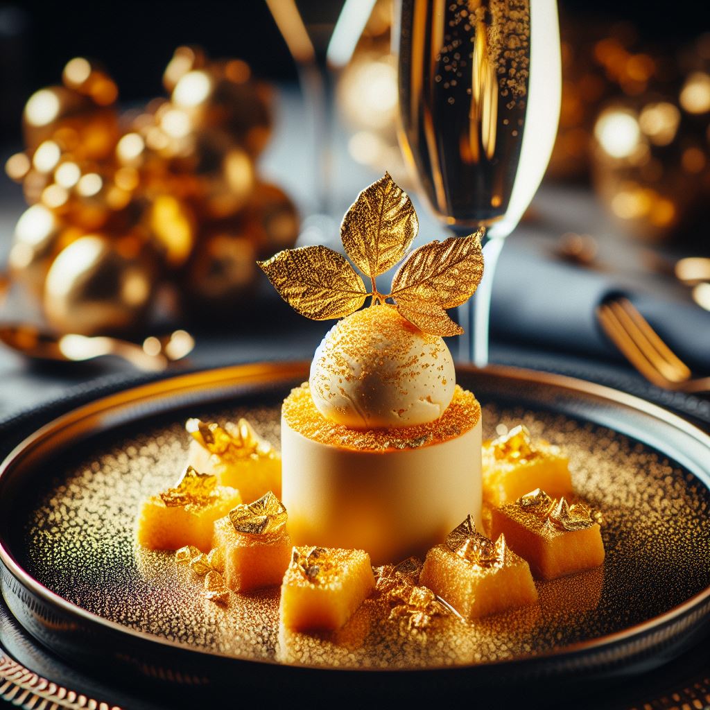 يتم استخدام الذهب الطهي على بعض الأطعمة الفاخرة، حيث يتم رفع الطعام إلى مستوى فني باستخدام أوراق الذهب الرقيقة.

ودي كانت #معلومة_ذهبية