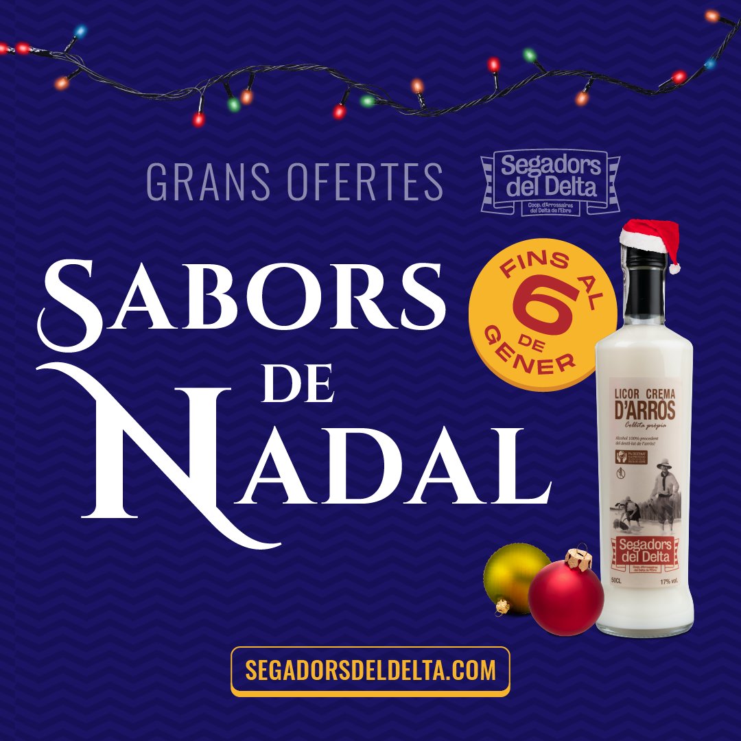 📮 👑 Si has de fer la carta als Reis... no t’oblidis dels sabors de Nadal! 🌾😋
segadorsdeldelta.com/botiga

🏃 Afanya’t, que les ofertes s’acaben el 6 de gener! No et quedis sense!

#lotgastronòmic #3x2 #licorsarròs #arròs #saborsdeNadal #Reis #licordeldelta #Segadorsdeldelta