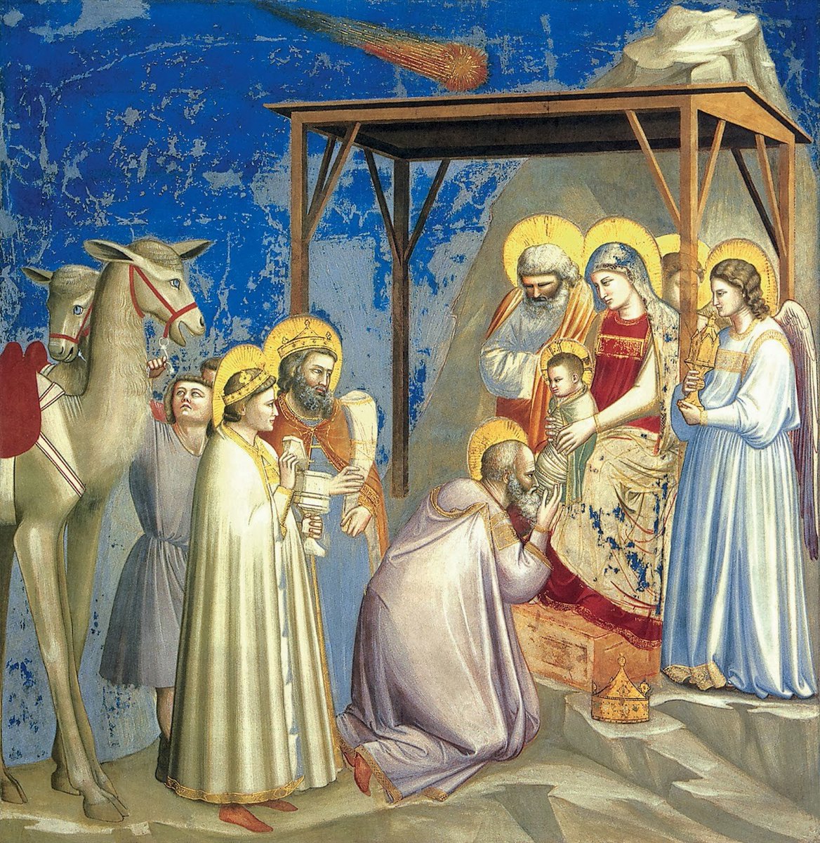 teatrolafenice's tweet photo. GIOTTO (Colle di Vespignano, 1267 circa – Firenze, 1337) 🎨 "Adorazione dei magi" (1303-1305), conservato alla Cappella degli Scrovegni di Padova 

#6gennaio https://t.co/pmseUhjcOi