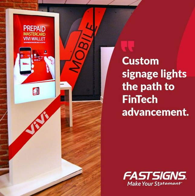 Transforming finance with flair. See how Vivi Holdings revamped their brand presence with eye-catching custom signage from FASTSIGNS. From sleek ATM wraps to vibrant window graphics. We've got you covered! #MakeYourStatement #FASTSIGNS #linkinbio