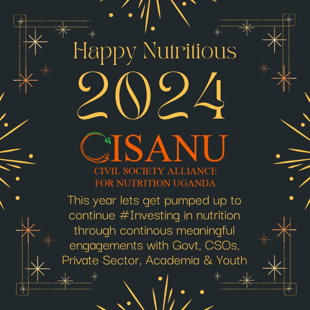 #HappyNewYear2024 
#HappyNewYear 
#Happy2024 

Lets continue to #InvestInNutrition
#NutritionCantWait
#nutrition4all

@SUN_Movement @SUNCSN @ESACSNNutrition