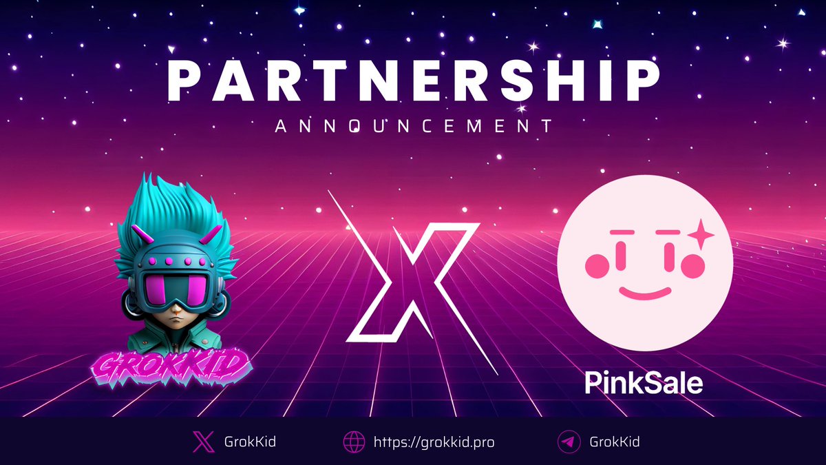 GrokKid's tweet photo. We are thrilled to announce a groundbreaking partnership between GrokKid and @pinkecosystem 

GrokKid, the vibrant community focused on empowering young minds, is joining forces with Pinksale, a number 1 Launchpad.

#GrokKid #Partnership #Pinksale #Defi #1000xgem https://t.co/3yo3G3eEgr