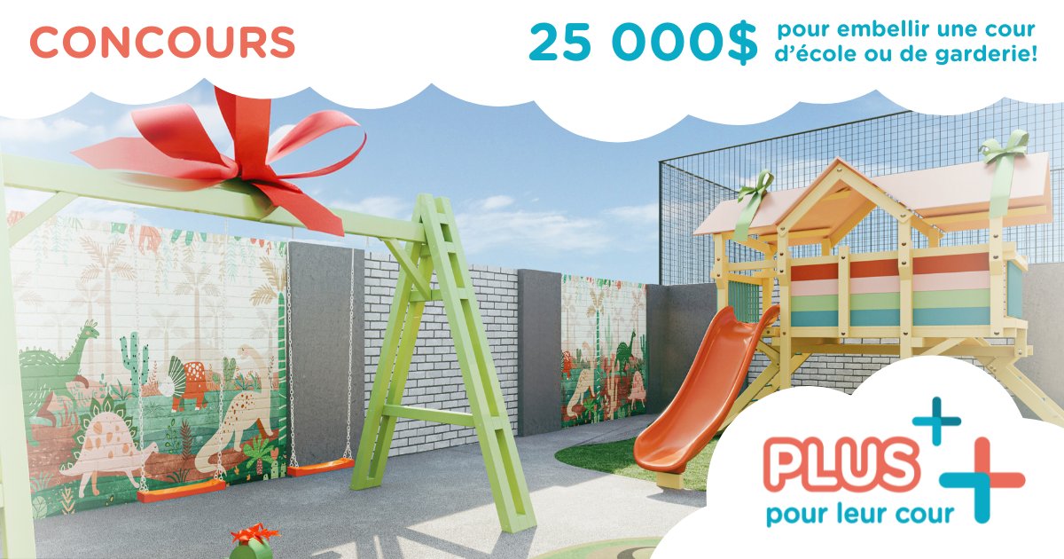 L'école ou la garderie de votre coin aurait besoin d'un coup de pouce pour améliorer son environnement extérieur?

Il est encore temps de l'inscrire à notre #concours pour lui offrir la chance de gagner 25 000$ 🤩 WOW!

Participez ici: kaleido.ca/fr/concours/pl…