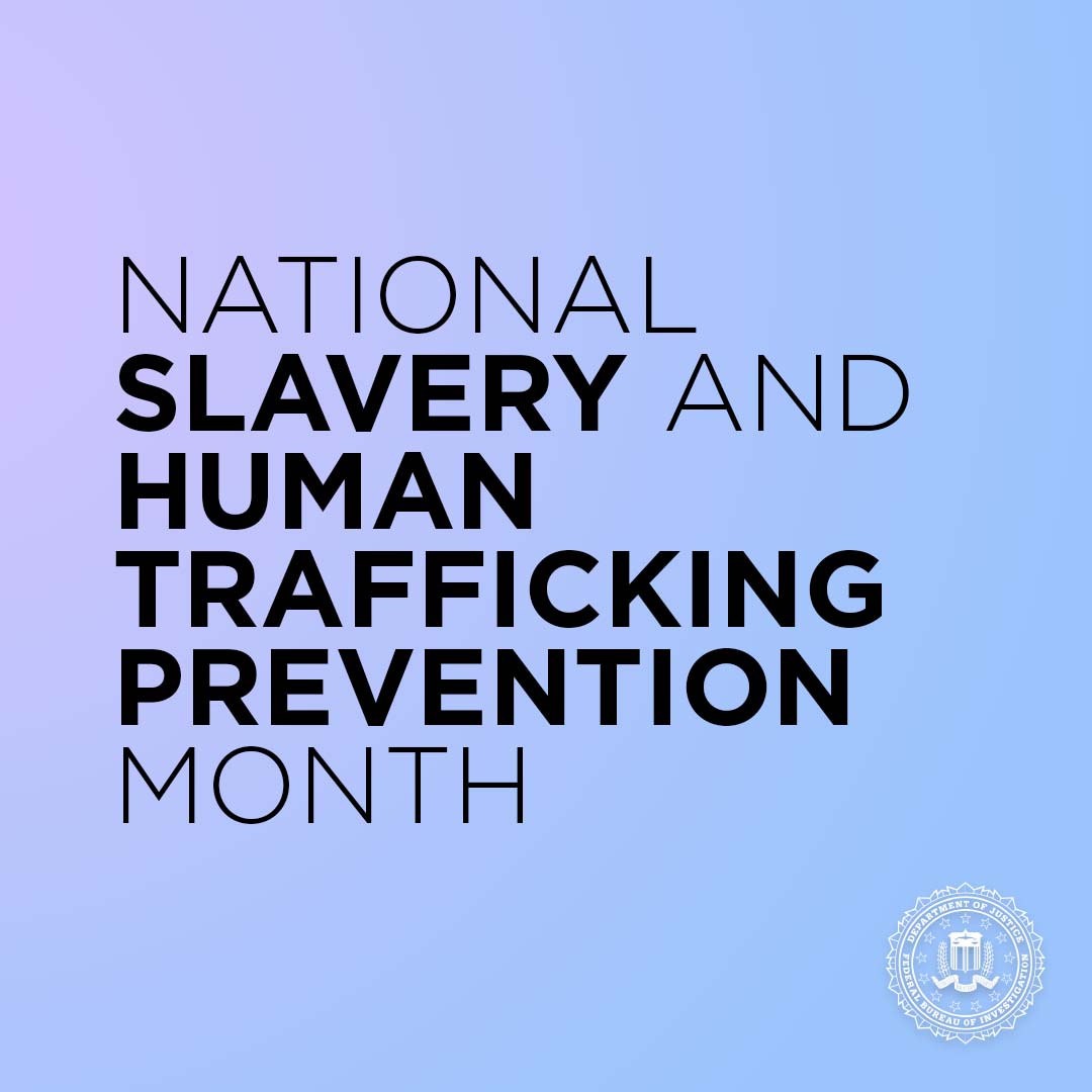 There may be #HumanTrafficking right next door to you. Human trafficking is a crime that knows no barriers, gender, age, or otherwise. This National Slavery and #HumanTraffickingPreventionMonth, learn about the #FBI's role in combatting this heinous crime: ow.ly/SUCU50QjWSr