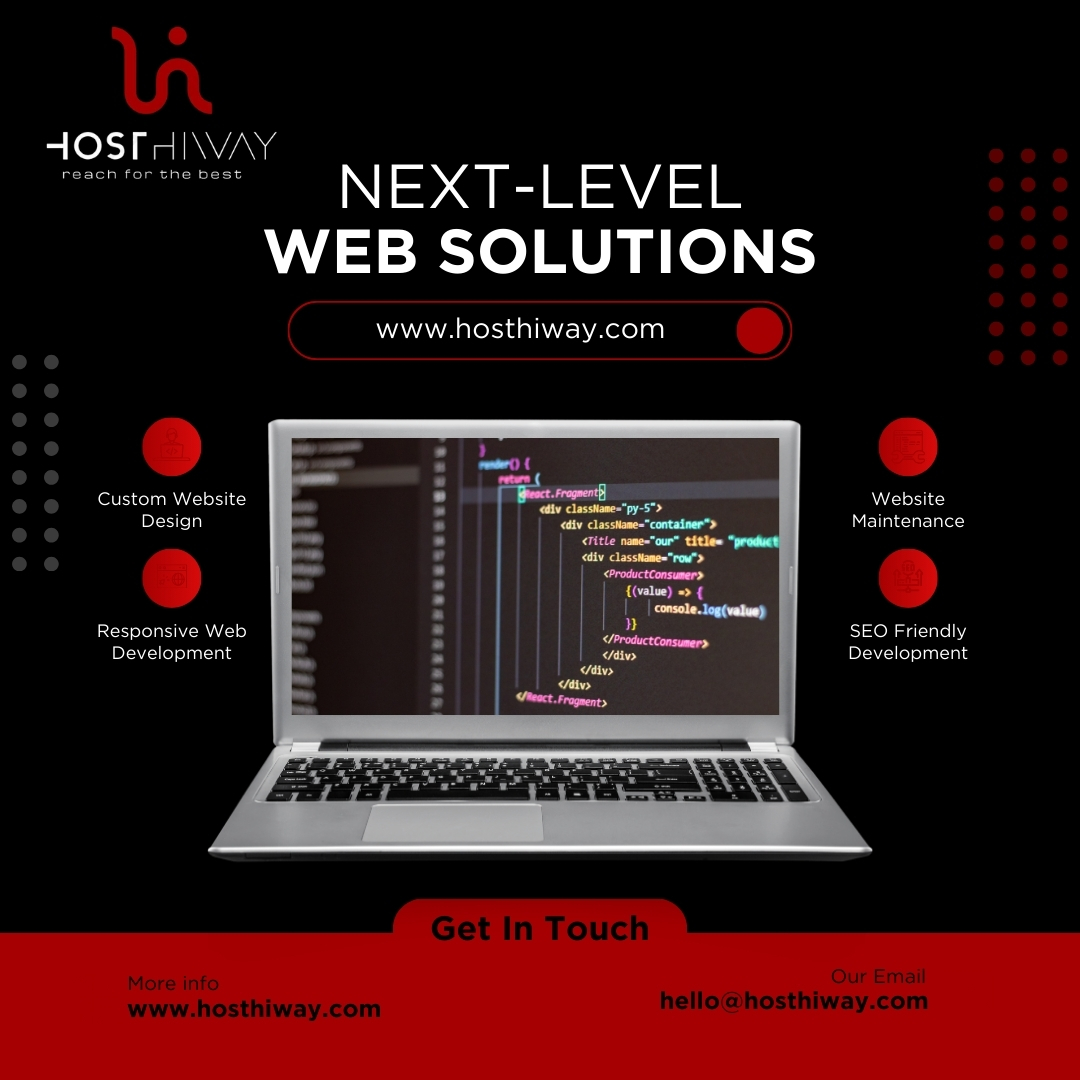 hosthiway_'s tweet image. "Elevate your online presence with our next-level web solutions. 🚀 Unleash innovation, captivate your audience, and redefine success. 💻✨"
#nextlevelweb #innovatewithus #digitalexcellence #hosthiway #Website