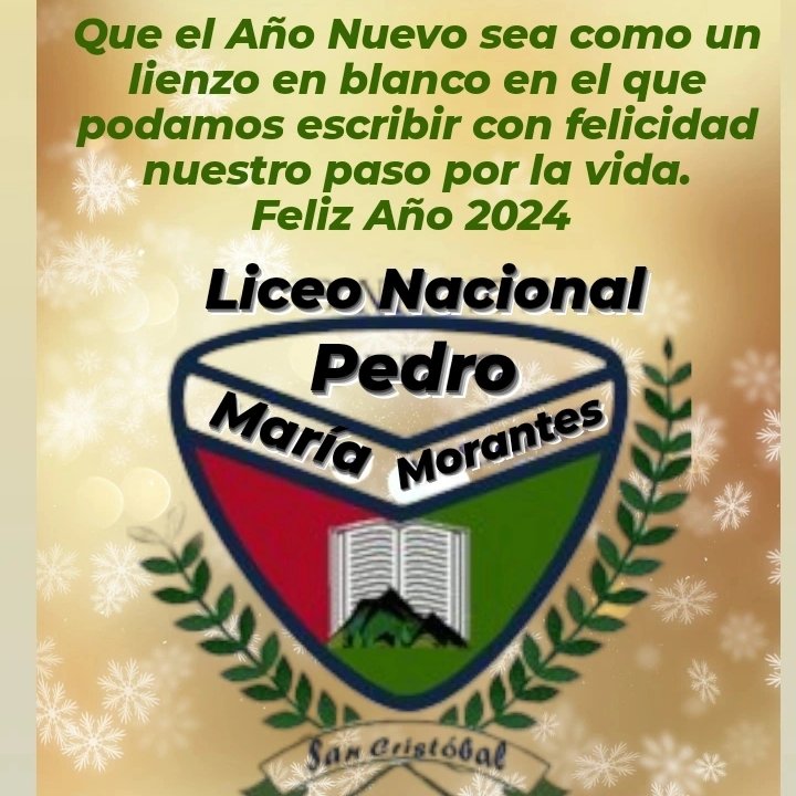 Un muy Feliz Año nuevo 2024 para todos nuestros estudiantes, Representantes y personal de nuestra institución,.
Nuestros mejores deseos que el 2024 venga lleno de bendiciones y que podamos crecer y evolucionar cada día.  Dios les bendiga!
Feliz año 2024 💫