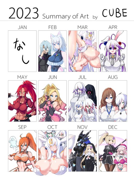 2023年に描いたやつ!
なんだかんだで(1月以外)毎月描いてて偉いぞ!
身内のTRPG用のキャラばかりでお見せしてない子ばかりですが…(これでも収まりきらなかった) 