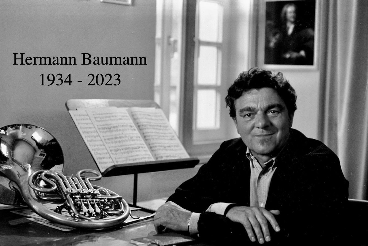 Hermann Baumann, one of the greatest French Horn players of all time passed away on 29 December 2023. He was 89 years old (1934 - 2023). An iconic musician and example to many horn players. What a loss…📯#HermannBaumann #FrenchHorn #Horn