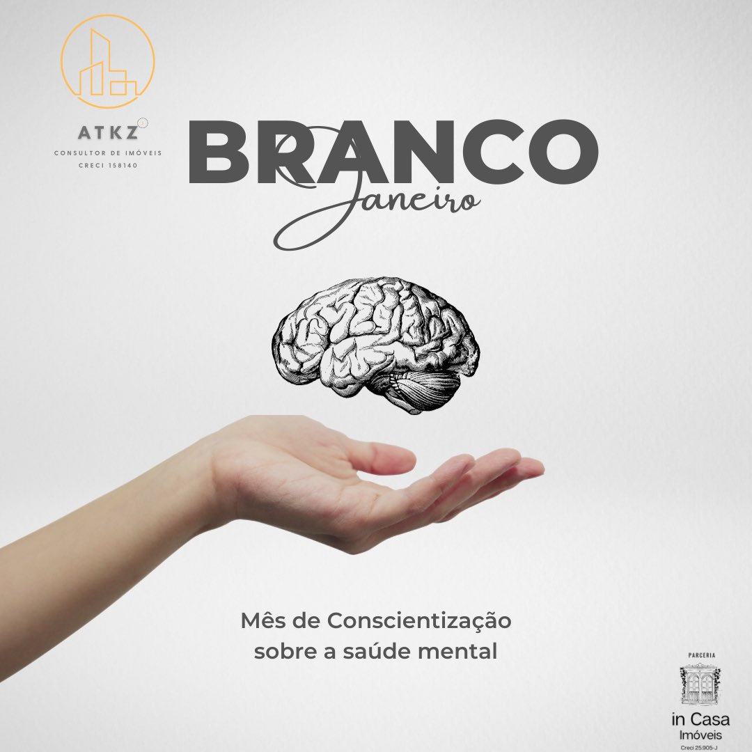 ANDRETKACZ's tweet photo. “Precisamos falar sobre saúde mental, falar sobre nossas dores para amenizar e procurar ajuda para sobreviver. Você não está sozinho, lembre-se disso. Procure ajuda!”

Parceria: @atkzconsultordeimóveis e @incasaimoveis Creci: 158140

#janeiro  #janeirobranco  #saudemental https://t.co/GbrvsHzYsC