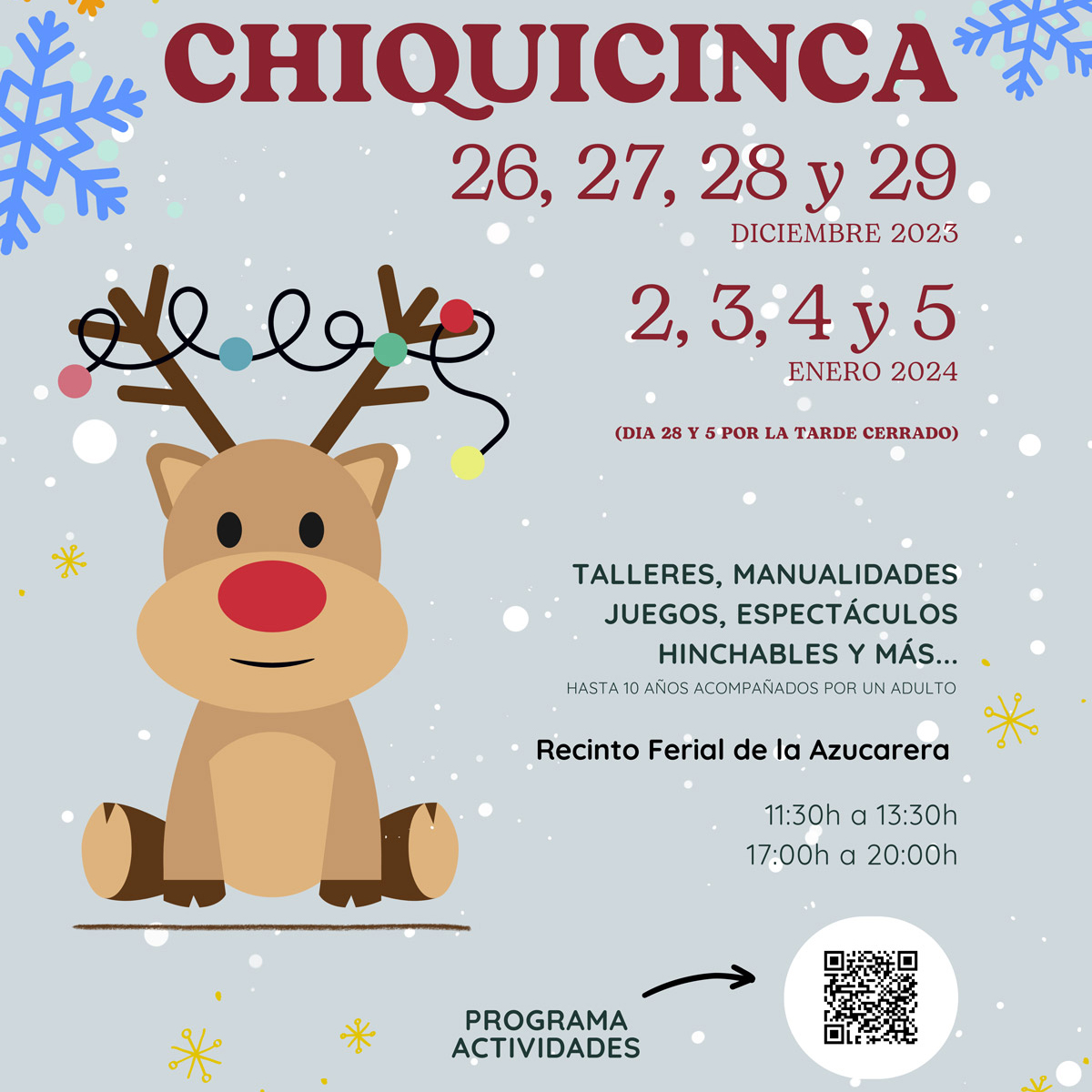 👋 #CreariumKids vuelve a #Chiquicinca con el taller de #tecnologíacreativa para peques «Navidad ¡con luz!».

🎄💡🔌🪫 Diseñaremos nuestra propia bola de #Navidad y le añadiremos ¡LUZ PROPIA! creando nuestro primer circuito

📅 4 de enero de 11.30 a 13.30 h

#Crearium #Monzón