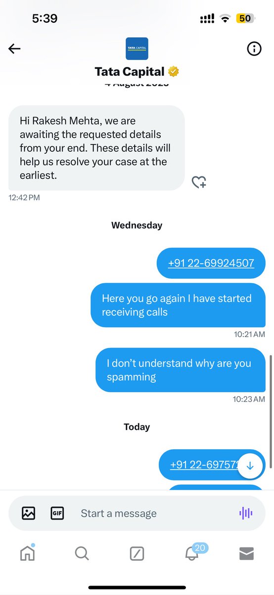 rakeshhyp's tweet photo. @tatacapital fake promises of you resolving the same and I am getting more than 5-6 call daily https://t.co/oY9D5CpLtE