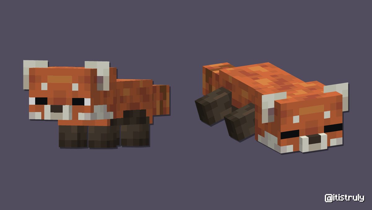 thetrulysmods's tweet photo. Red Panda!

Small animal that spawns above the trees in the cherry forests

(give me ideas of what mechanics I could add with this mob)

#minecraft #blockbench #minecraftmod https://t.co/3uXVNbR0yn