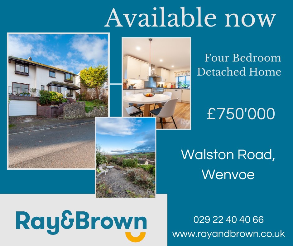 RayandBrown's tweet photo. Absolutely stunning property set in nearly an acre of land...with amazing views. 
"Pinetrees" is a large family home with 4 double bedroom and a host of reception rooms. 
Contact us to book in your viewing
https://t.co/oGemeUp9f6
#wenvoe #propertyinwales #estateagent #forsale https://t.co/BzB9nllTCT