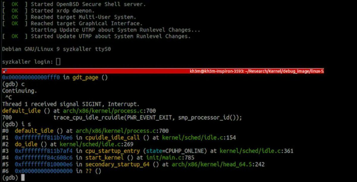 0xor0ne's tweet photo. Excellent introduction to Linux kernel exploitation by @k3170Makan 
 
Debugging with QEMU: https://t.co/MFkoXhjCXP
Stack Overflows: https://t.co/E6meVjl5ub
RIP control: https://t.co/mIdgQs4F0f

#cybersecurity #Linux https://t.co/cHg2xiFGFg