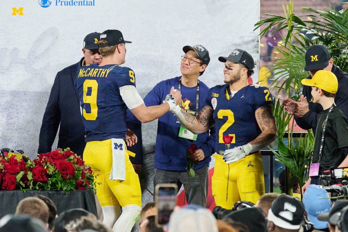 Congratulations to @UMichFootball on winning the Rose Bowl! 🌹 #GoBlue forever