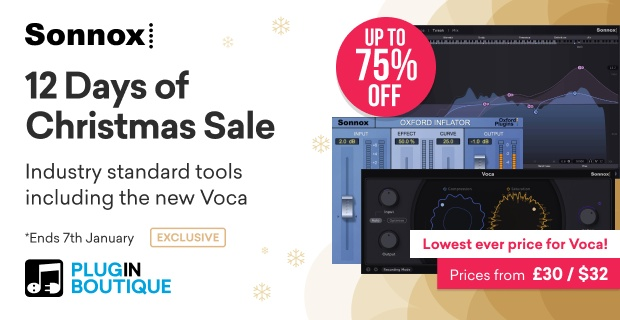 plugindeals's tweet photo. Sonnox 12 Days of Christmas Sale (Exclusive) - up to 75% Off ❄️

https://t.co/KRuH7XMk1N (affiliate link)

@sonnoxplugins https://t.co/63JLTgsxFL