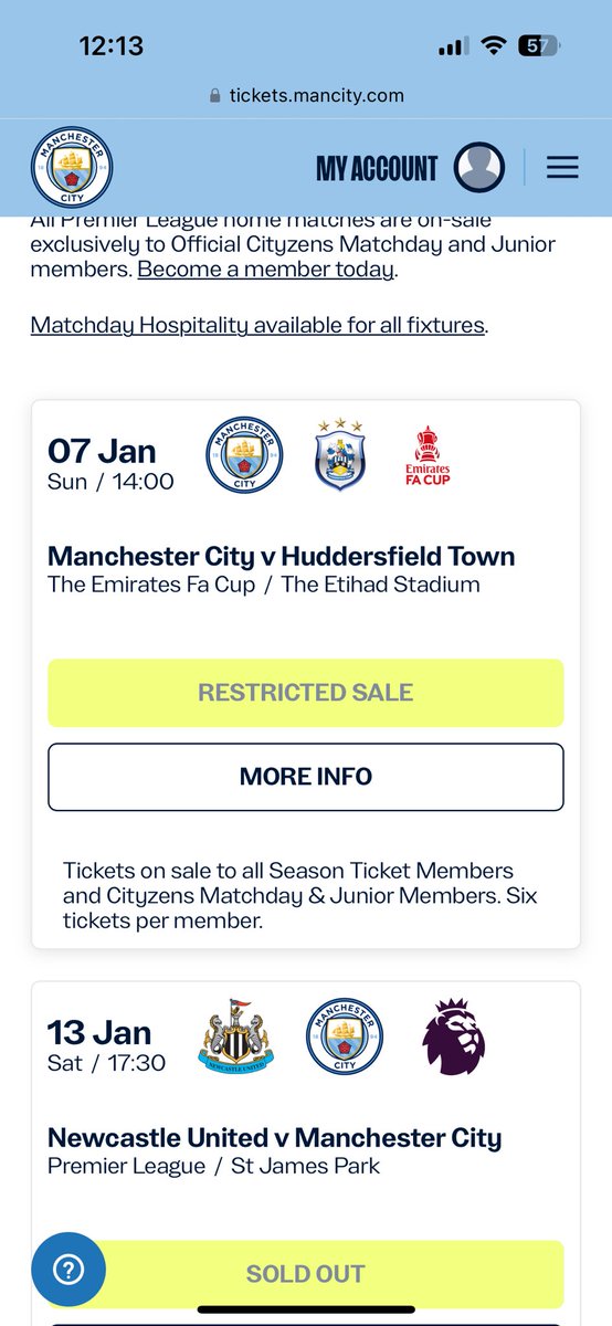 Is this going to sell out? I hope i womt have to buy tickets on a dodgy third party website. #htafc #MCFC