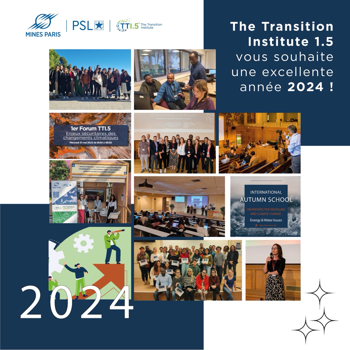 [BONNE ANNÉE 2024] 🎉 🕰️

The Transition Institute 1.5 vous souhaite une excellente année 2024 ! Que celle-ci se révèle épanouissante, riche en découvertes et en succès. 🤝

<a href="/Fondation_Mines/">Fondation Mines Paris</a> <a href="/Mines_Paris/">Mines Paris - PSL</a> <a href="/psl_univ/">Université PSL</a> <a href="/TTI5_MinesParis/">The Transition Institute 1.5</a>