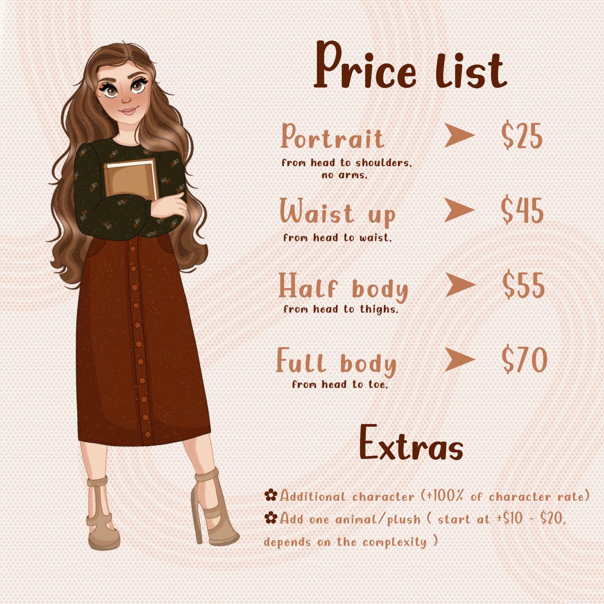 ohcuwa's tweet photo. Here’s the updated version of my commission sheet for 2024 🤗✨

#commisionsopen #commisionart #Commission https://t.co/l4lwKQdleG