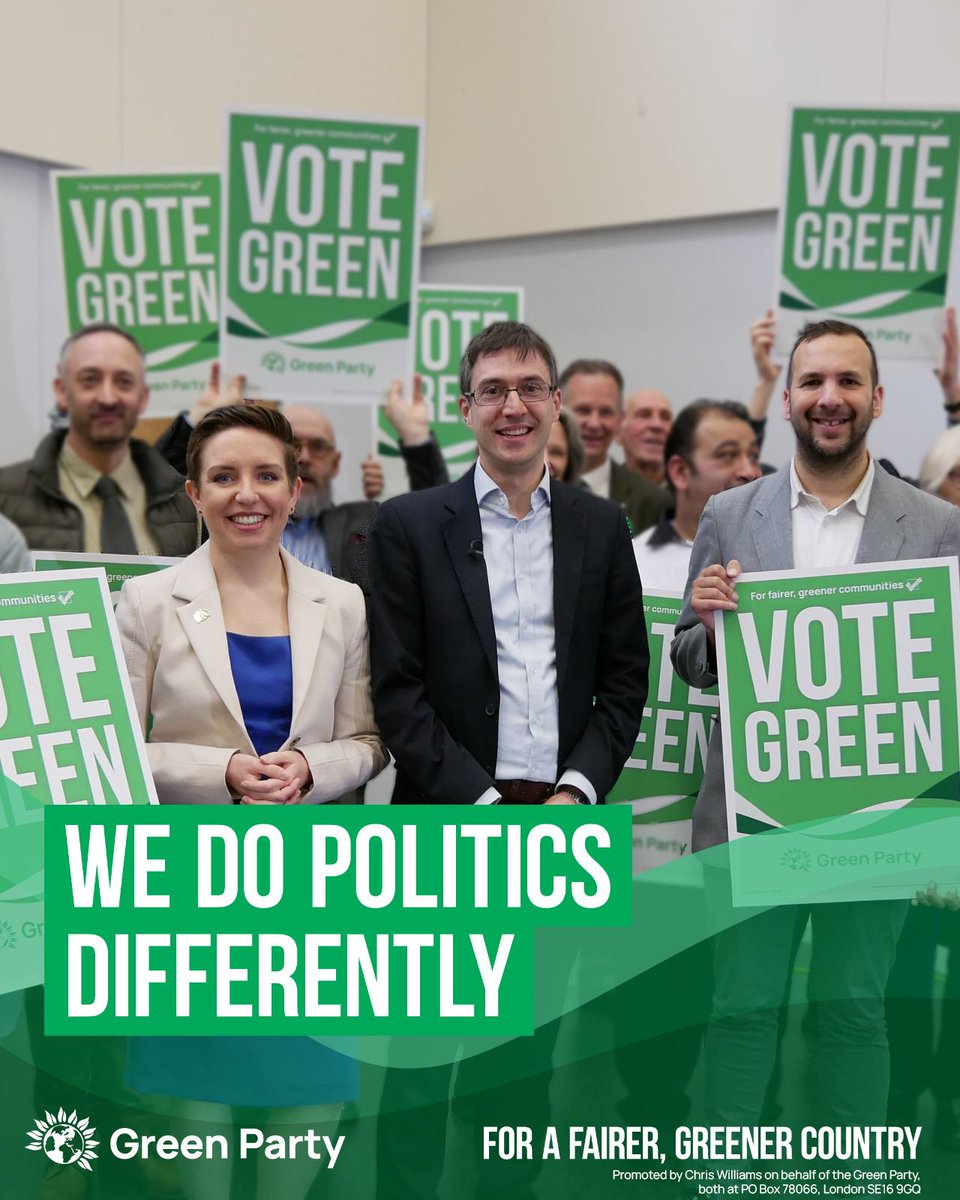 🗳️ 2024 will be an election year. 💚 Help us elect the next generation of Green MPs and build a fairer, greener country. Join the Green Party today ⤵️