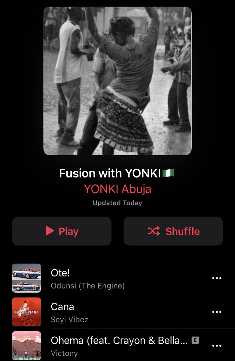 yonkiabuja's tweet photo. New Year, New Playlist!

Fusion with YONKI🇳🇬!
2023 was a year of new heights for afrobeats. Shallipopi, Rema, Bloody Civilian and so many others defined afrobeats like never before. Dive in and bid the year farewell with our fusion playlist!

On Spotify and Apple Music (Links ⬇️) https://t.co/B9kfnbPMd2