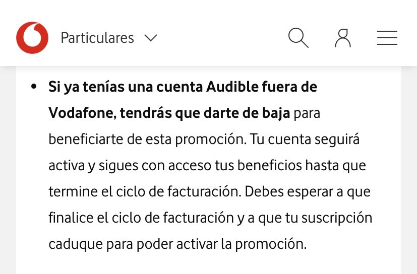andeguay76's tweet photo. Llevo un mes intentando acceder a una promoción de @Audible_ES que me ofrece @vodafone_es y no hay manera. La última de @vodafone_es es que no cumplo las condiciones, que me han informado mal hasta ahora! 😡 @AmazonHelp #comonosengañan https://t.co/1ob0KfCkU7