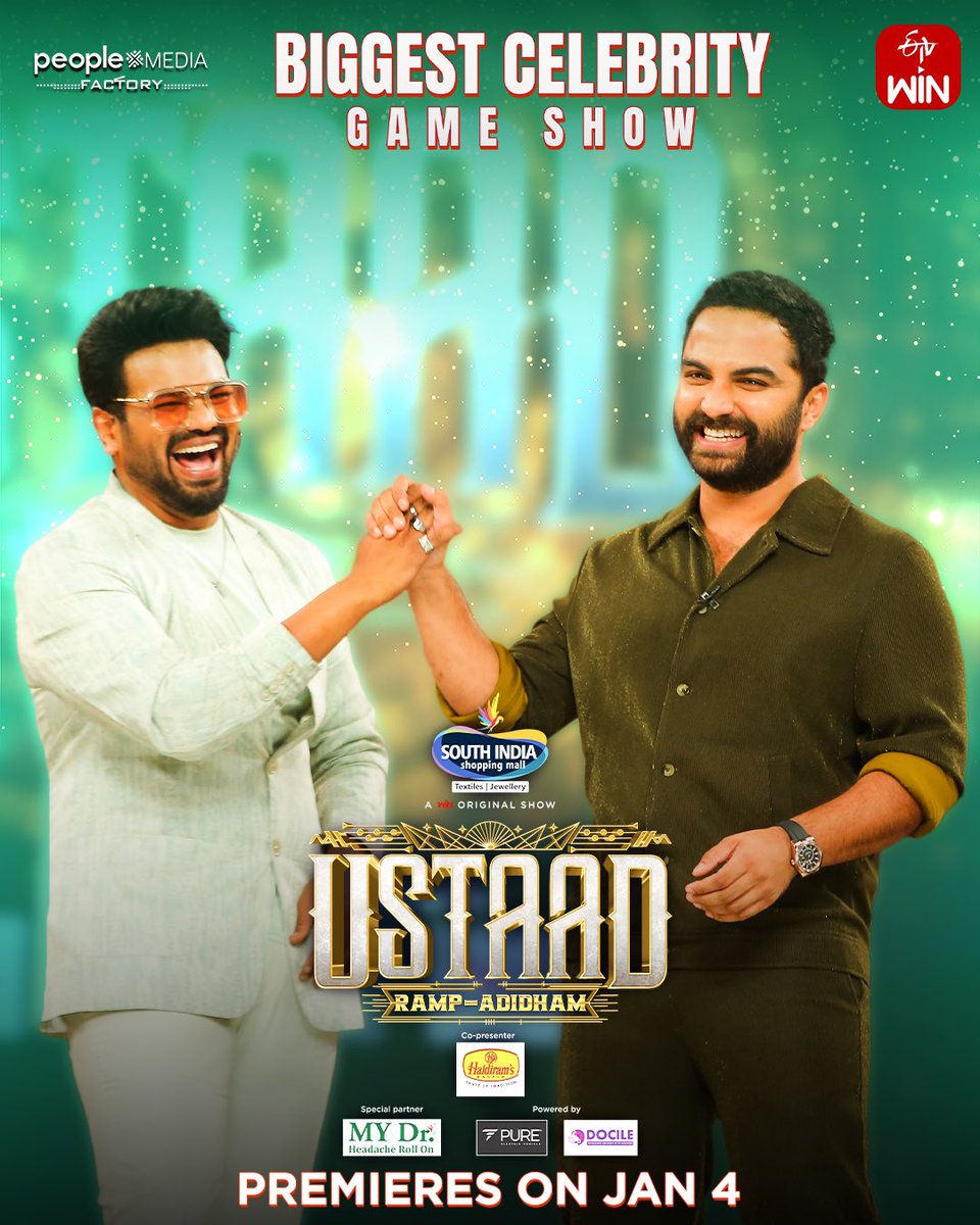 Manoj Manchu🙏🏻❤️ (@heromanoj1) on Twitter photo This week #Ustaad Episode with Masss ka Dass <a href="/VishwakSenActor/">VishwakSen</a> 🥳🤩
Ee Paaagal episode of #Ustaad Premieres Jan 4th on <a href="/etvwin/">ETV Win</a> 😎
#MM #VishwakSen #ETVWin #WinThoWinodham <a href="/peoplemediafcy/">People Media Factory</a> This week #Ustaad Episode with Masss ka Dass <a href="/VishwakSenActor/">VishwakSen</a> 🥳🤩
Ee Paaagal episode of #Ustaad Premieres Jan 4th on <a href="/etvwin/">ETV Win</a> 😎
#MM #VishwakSen #ETVWin #WinThoWinodham <a href="/peoplemediafcy/">People Media Factory</a>