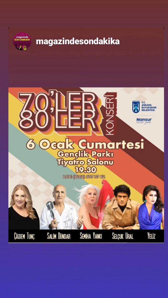 Beklıyoruz, bu şahane konseri hem de ben sunuyorum,<a href="/ankarabbld/">Ankara Büyükşehir</a> davetlisisiniz,bu Cumartesi buluşuyoruz🎵🎼🎶🎤🩵❤️💞