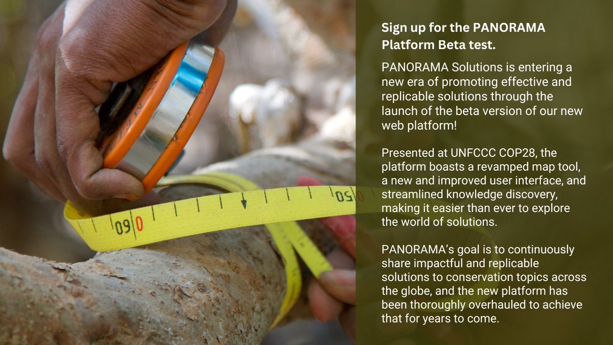 📢Help shape PANORAMA's future! We're developing a new web platform currently in the beta testing phase, and we need your feedback! 🔗Learn more and sign up for the beta here: panorama.solutions/en/news/be-par… #Solutions @IUCN