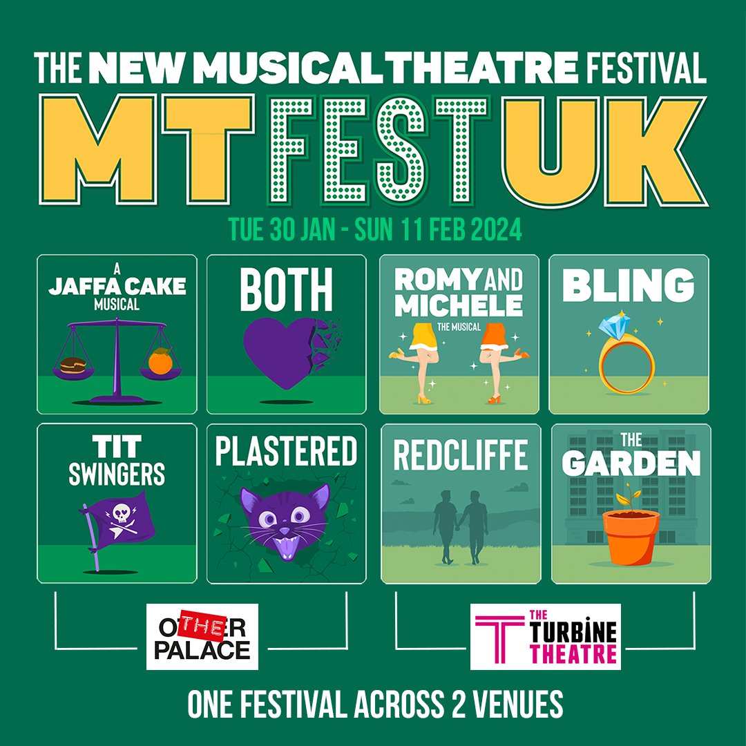 This years @fest_mt will run at @TurbineTheatre and @TheOtherPalace showcasing 8 new musicals from 30th January - 11th February. Among this years shows are works from @thisainttherapy @elliotjclay & @JordanLukeGage Tickets from theturbinetheatre.com and theotherpalace.co.uk