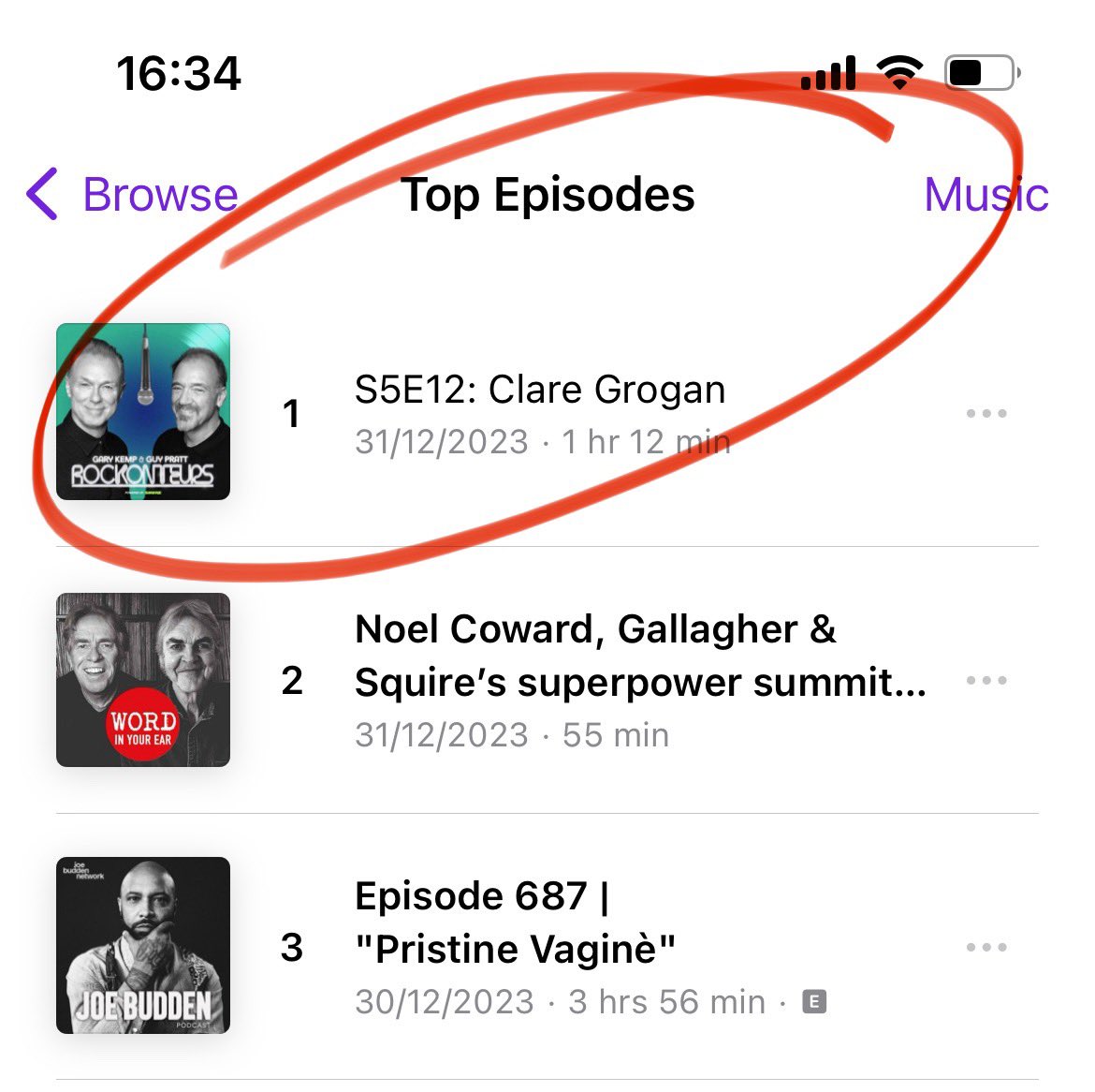 Happy New Year and thanks for keeping Rockonteurs top of the pods! 
@guypratt <a href="/garyjkemp/">Gary Kemp</a> <a href="/claregrogan2/">Clare Grogan</a>