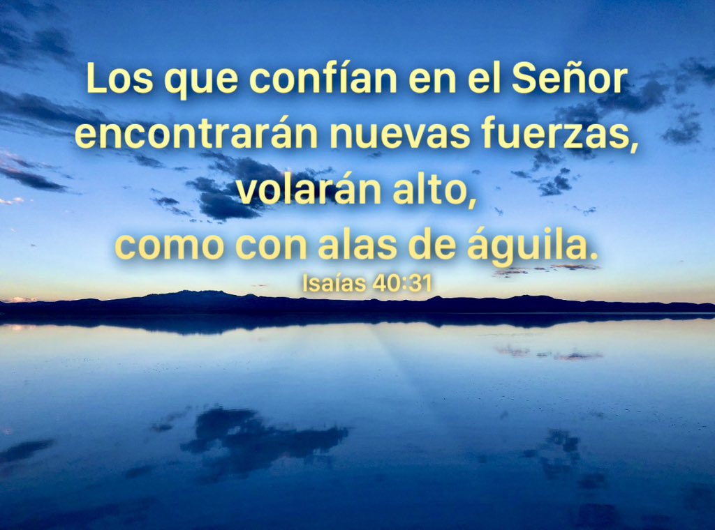 El primer objetivo de este año sea acercarte más a ese Dios que puede darte cada día nuevas fuerzas.

Amén.