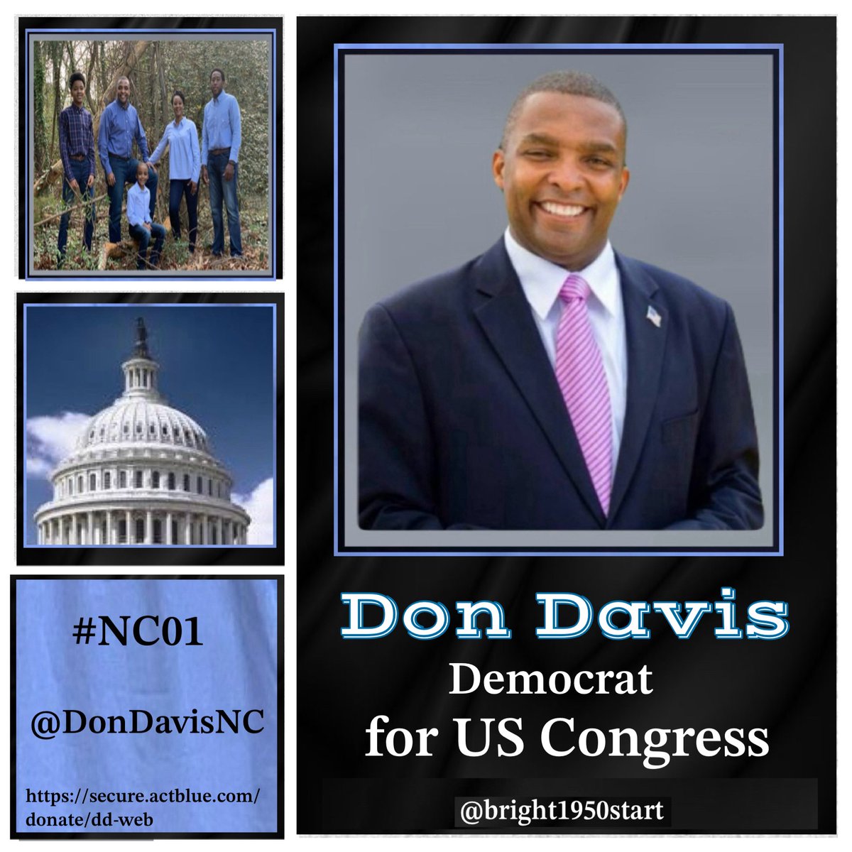 Janna1104day's tweet image. Don is seeking the US Congressional seat for NC
His experience comprises of: 
5 terms in the NC State Senate
7 years as Mayor of Snow Hill
Ed.D. - Educ. Leadership, East Carolina Univ
@DonDavisNC 
#NC01
secure.actblue.com/donate/dd-web
#DemVoice1 #LiveBlue #ResistanceUnited #OneVoice