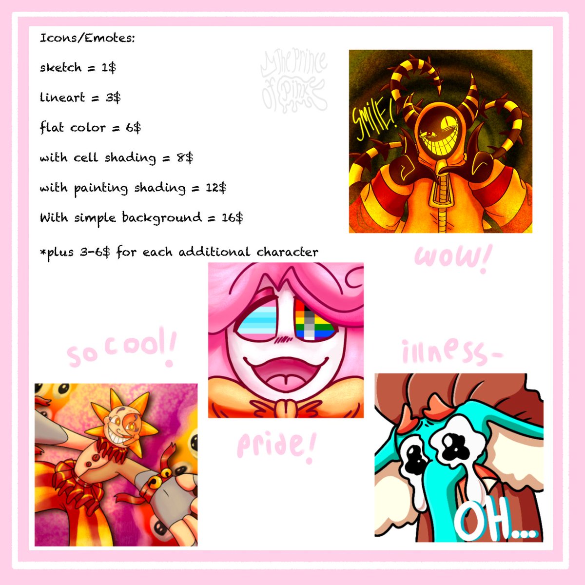 PinkPrincey_'s tweet photo. Art Commissions Open!! (1/2) https://t.co/d6TnQTXsad