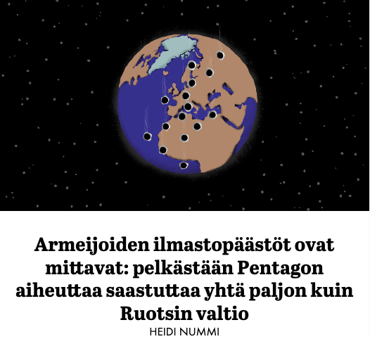 Armeijat tuottavat arviolta jopa kuusi prosenttia maailman päästöistä. Avointa keskustelua vaikeuttaa salailu etenkin fossiilisten polttoaineiden käytöstä. Entä millainen ilmastokuorma syntyy sodasta Ukrainassa?

voima.fi/artikkeli/2024…